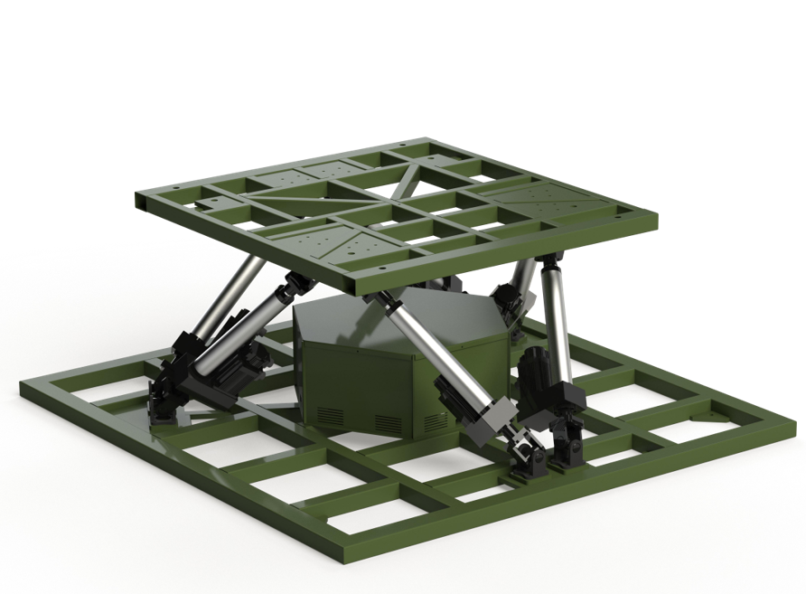 6-degree-of-freedom dynamic platform for military equipment